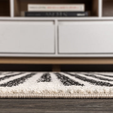 Khalil Modern Berber Stripe Area Rug